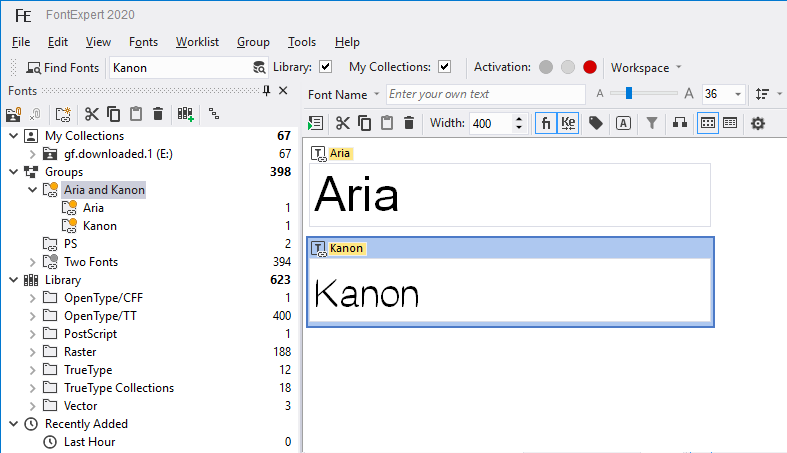 Fonts activated automatically