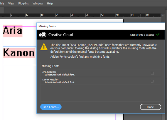 Installing Missing Fonts Loader plug-in